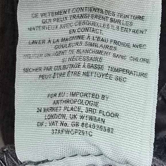 Anthro Pilcro Stet Low Rise Skinny Corduroy Ankle Zip Pants in Gray - Picture 13 of 14